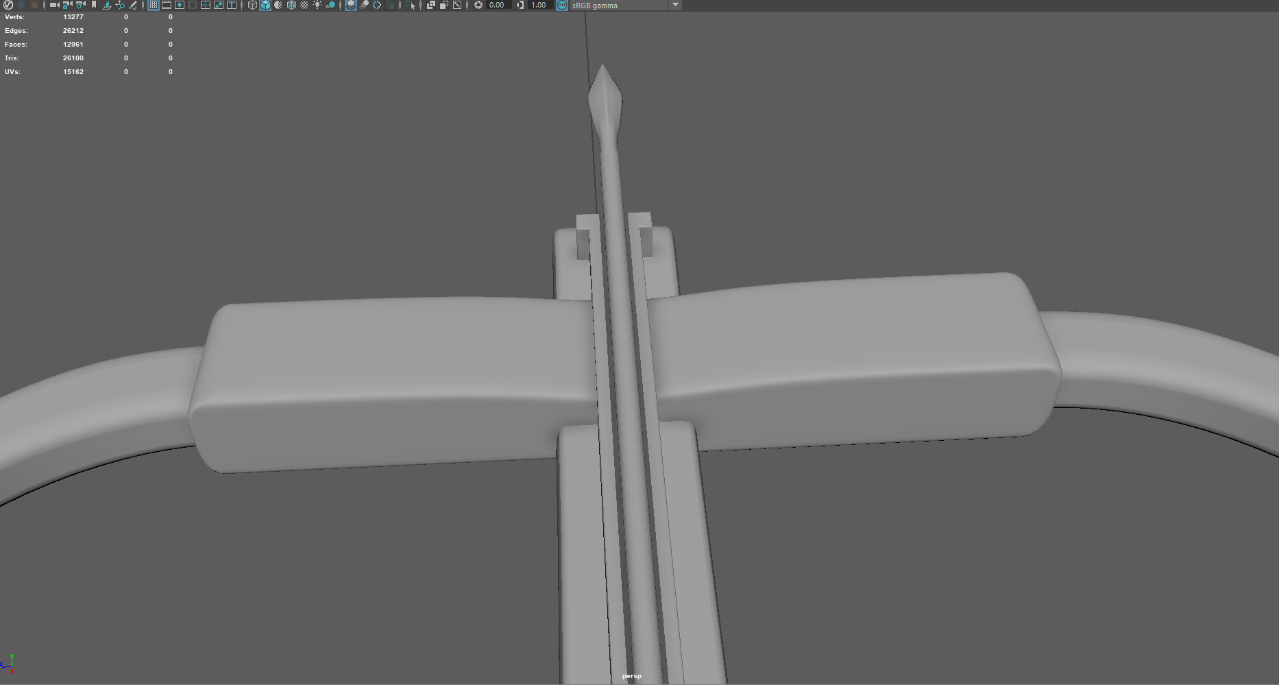 Low Poly Old Wooden Crossbow Stylized Medieval Weapon 3D Model Low-poly 3D model_1