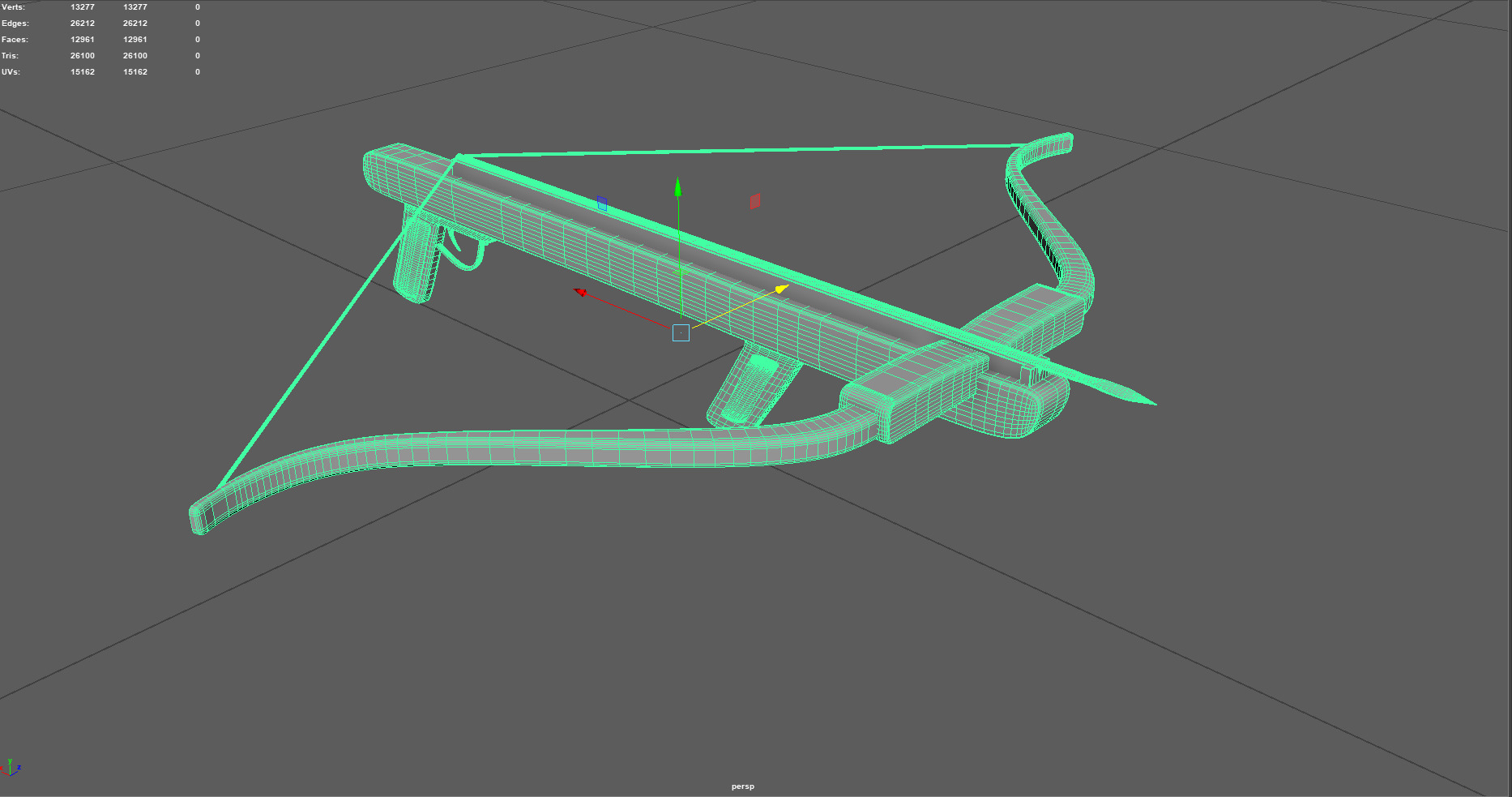 Low Poly Old Wooden Crossbow Stylized Medieval Weapon 3D Model Low-poly 3D model_5