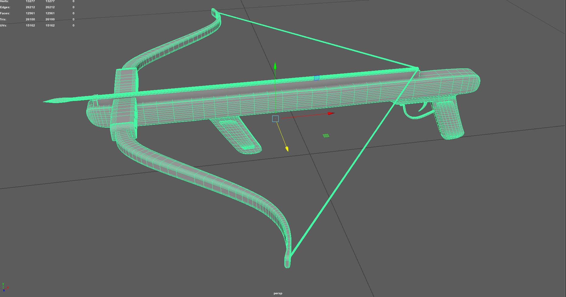 Low Poly Old Wooden Crossbow Stylized Medieval Weapon 3D Model Low-poly 3D model_4