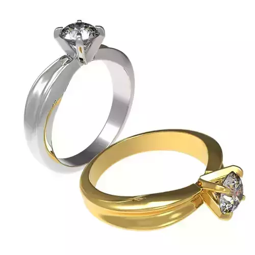 Engagement ring 3D print model