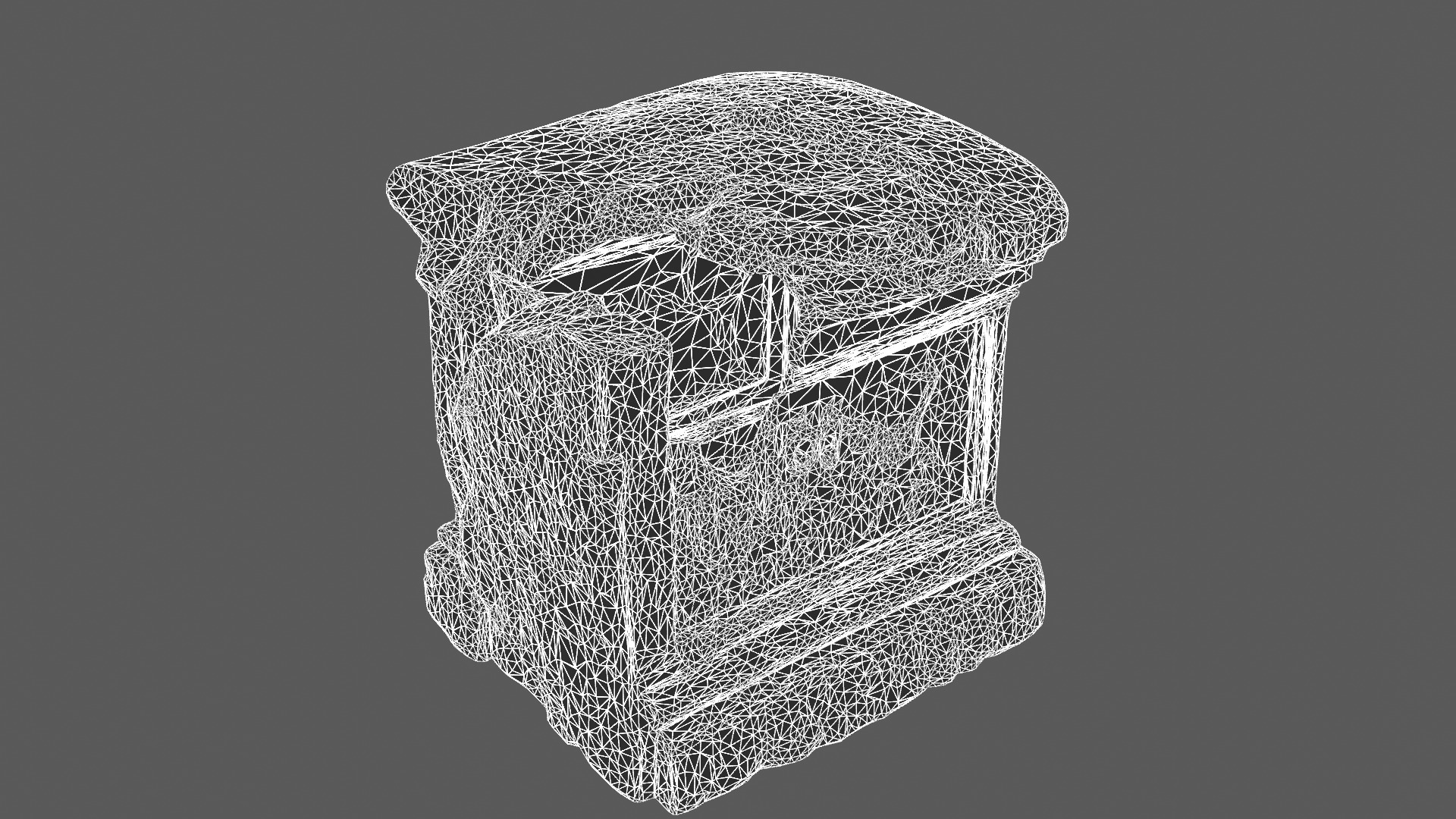 Ancient Moss-Covered Stone Ruin Fragment 3D model_5