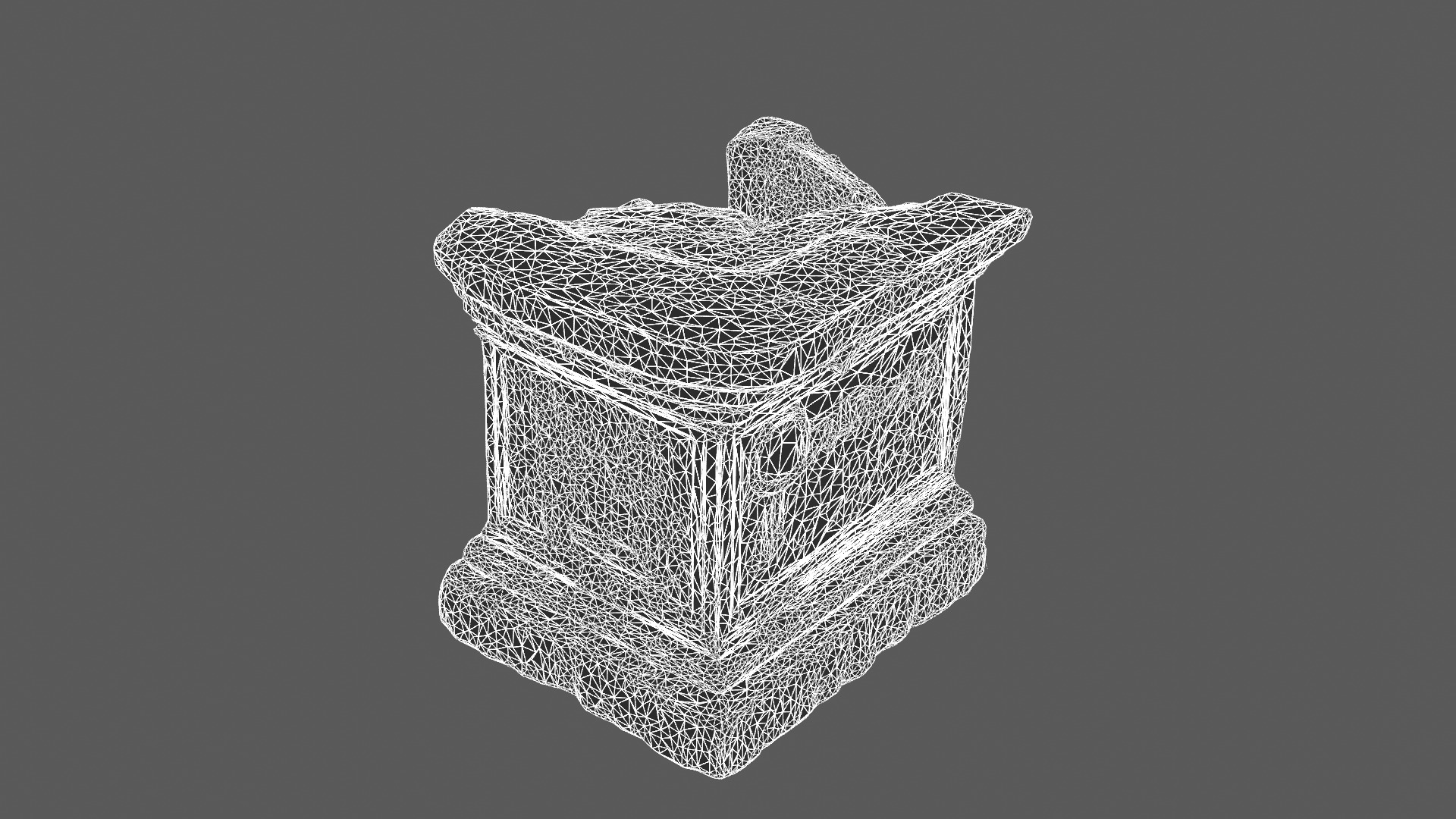 Ancient Moss-Covered Stone Ruin Fragment 3D model_8