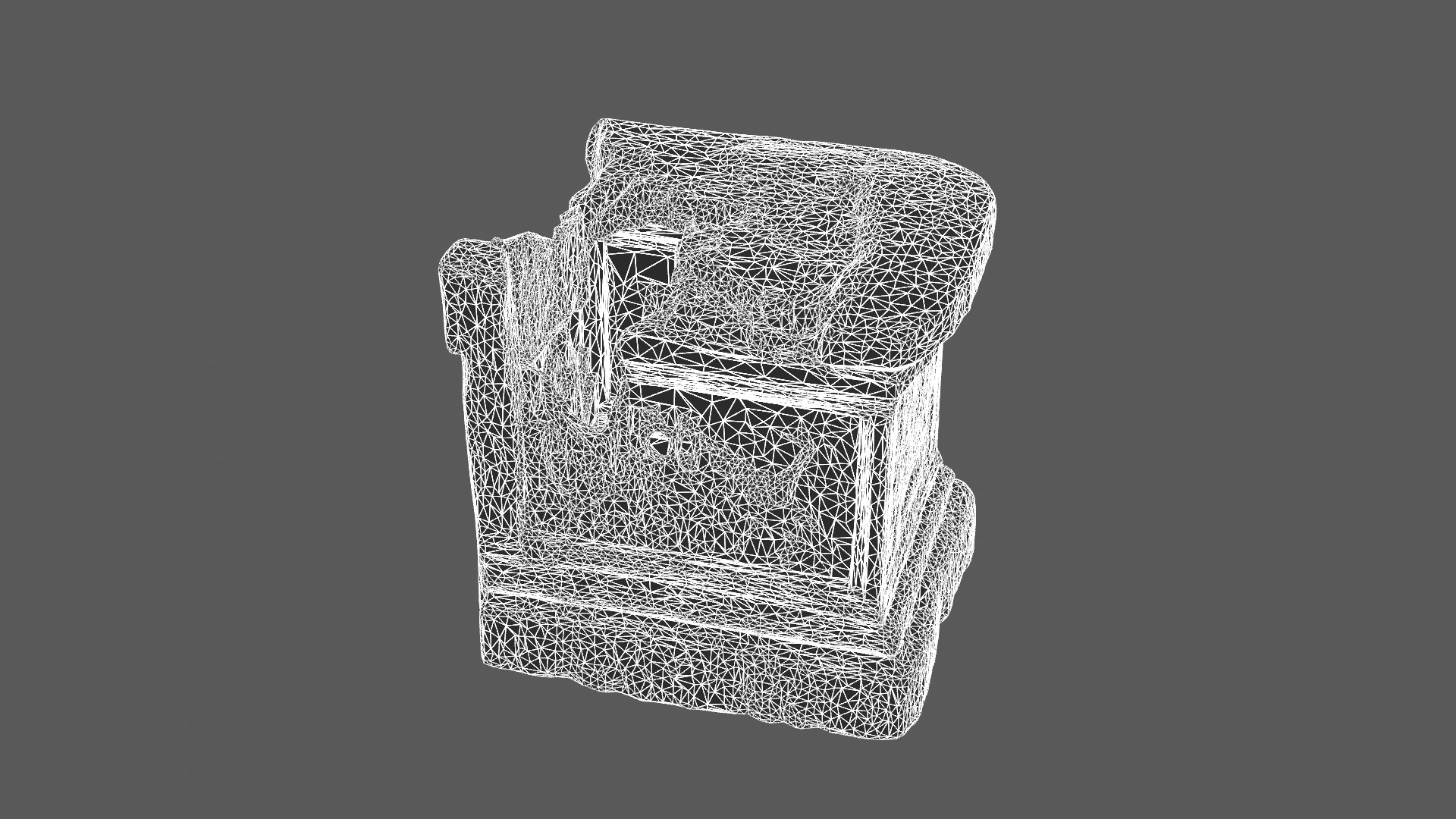 Ancient Moss-Covered Stone Ruin Fragment 3D model_6