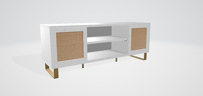 TV Stand f Low-poly 3D model