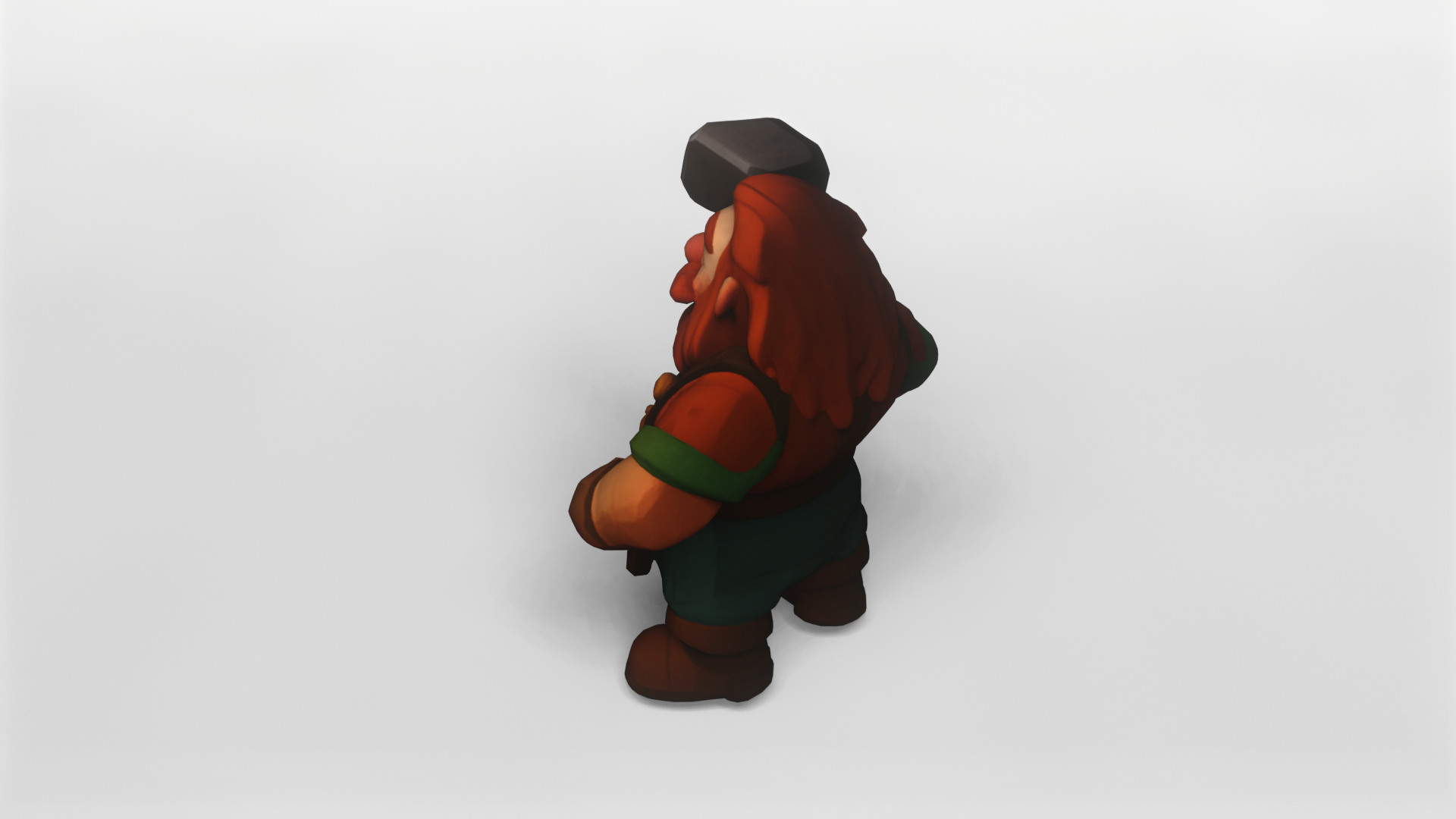 Cartoon Blacksmith Character 3D Model 3D model_3