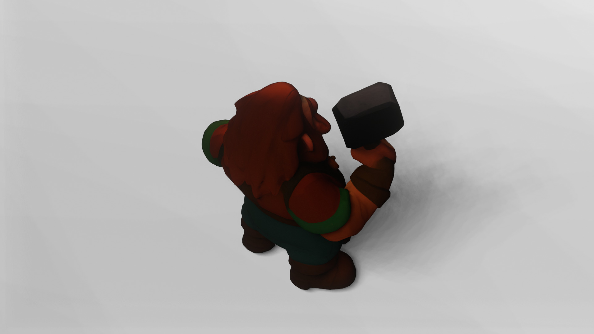 Cartoon Blacksmith Character 3D Model 3D model_4