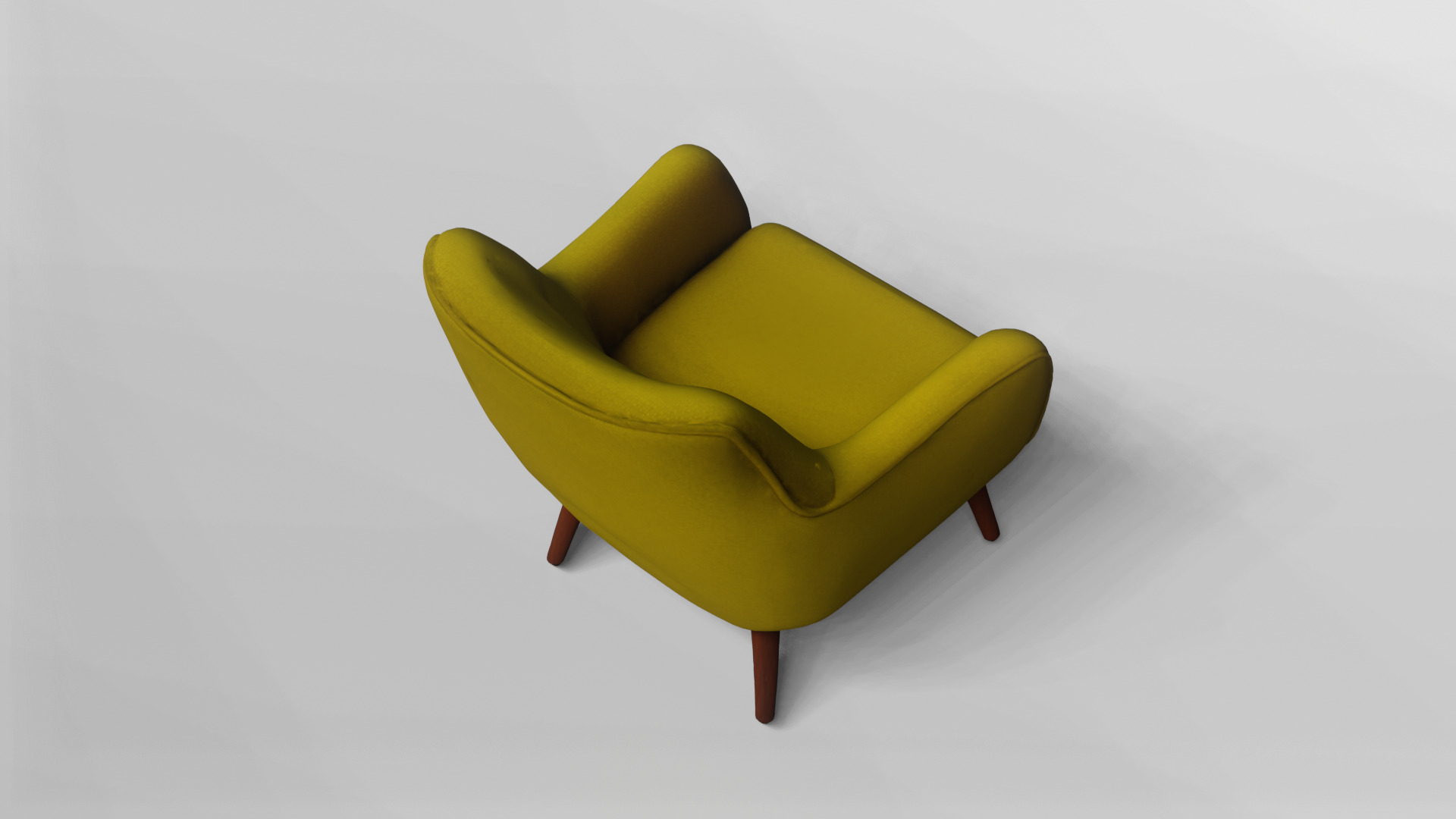 Modern Mid-Century Style Armchair 3D Model 3D model_4