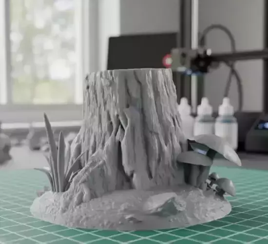 Chopped Tree Terrain  Pre-Supported STL and Chitubox files