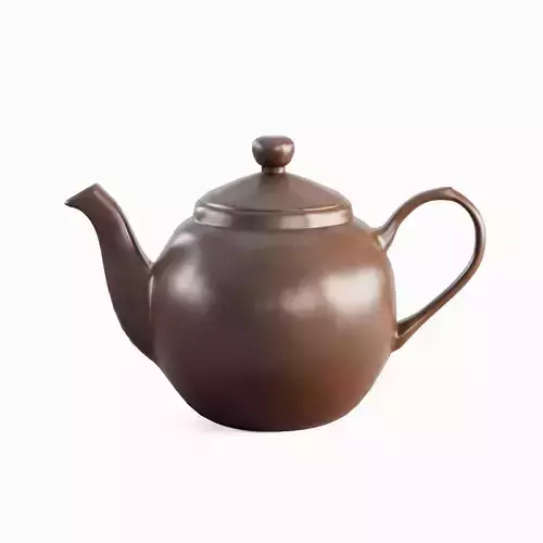 Ceramic Teapot 08 Low-poly 3D model