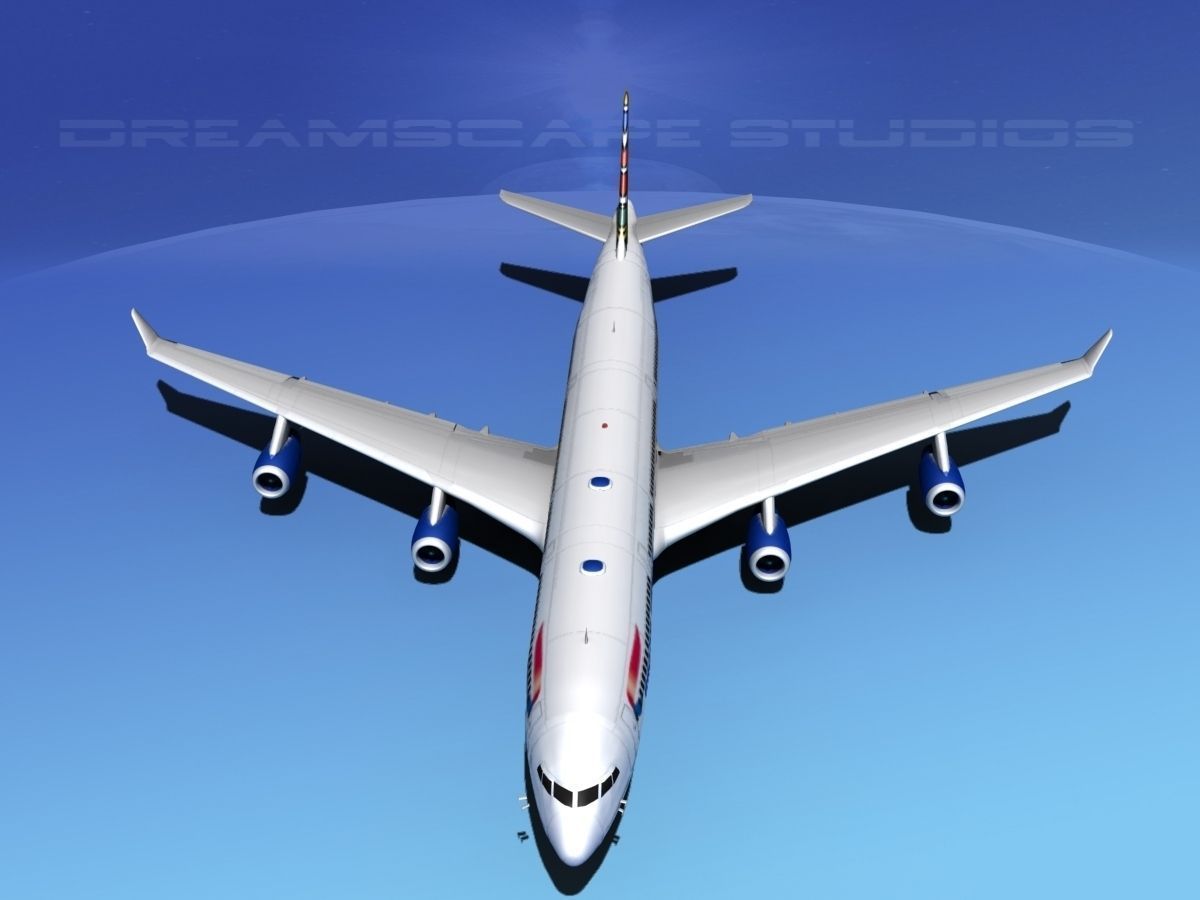 Airbus A340-600 British Airways 3D model_9