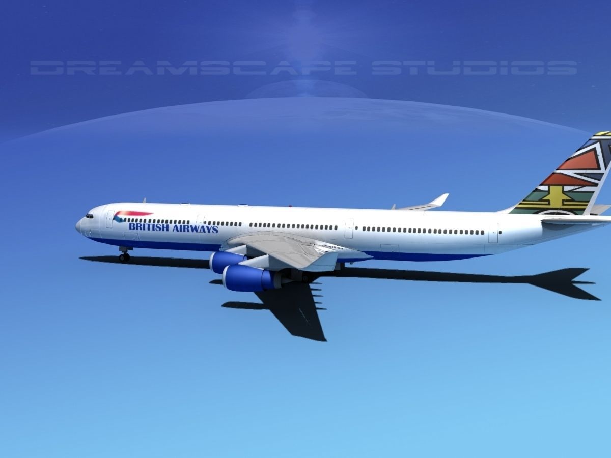 Airbus A340-600 British Airways 3D model_2