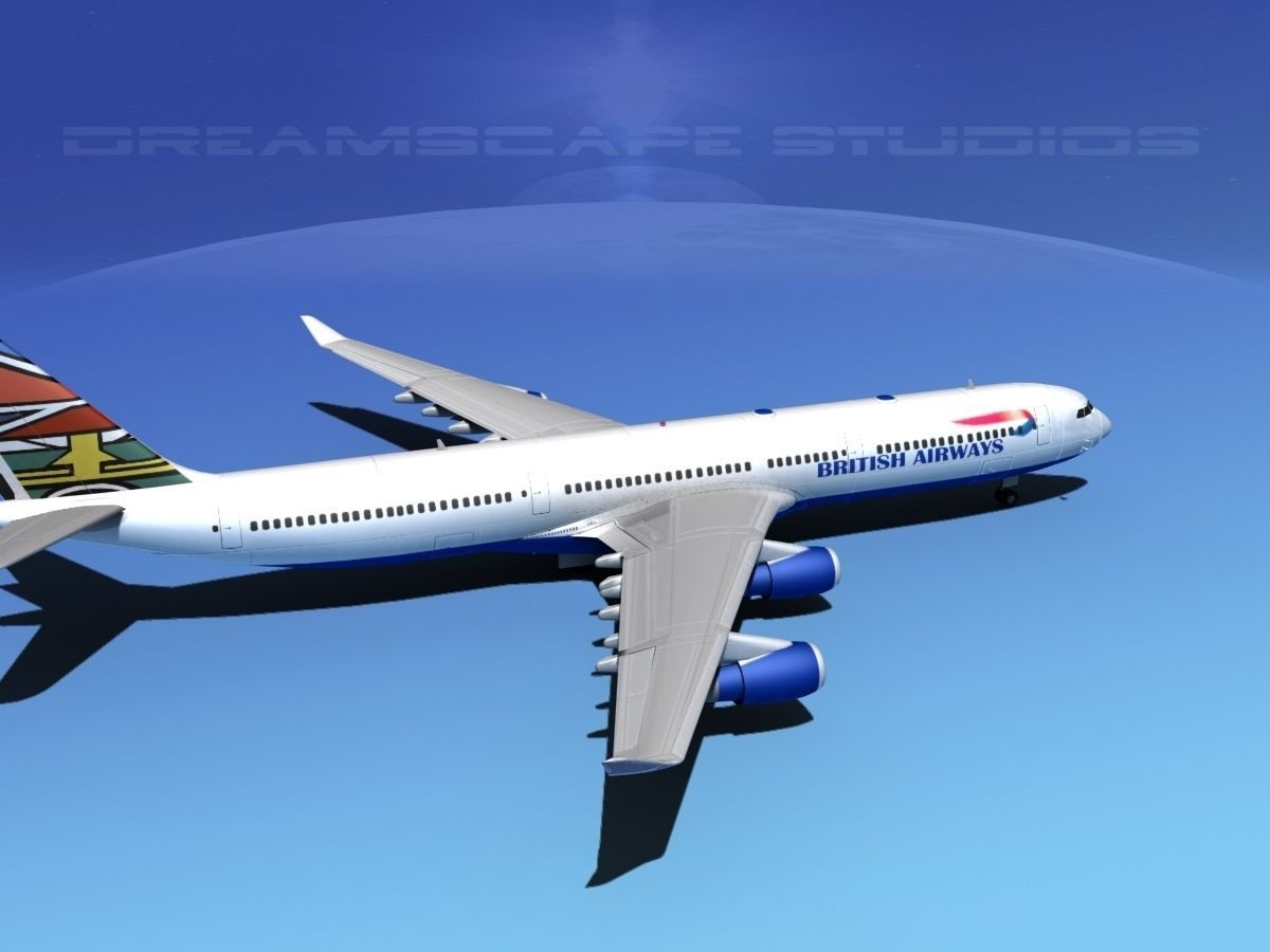 Airbus A340-600 British Airways 3D model_6