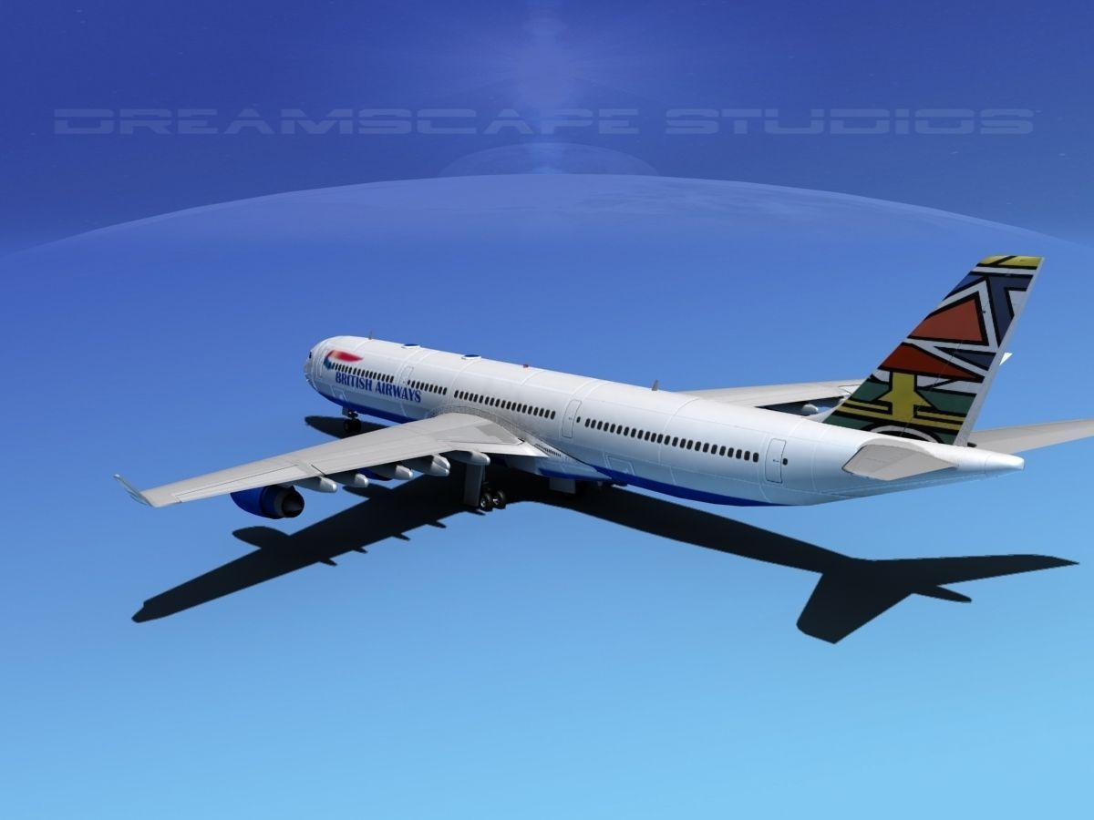 Airbus A340-600 British Airways 3D model_3