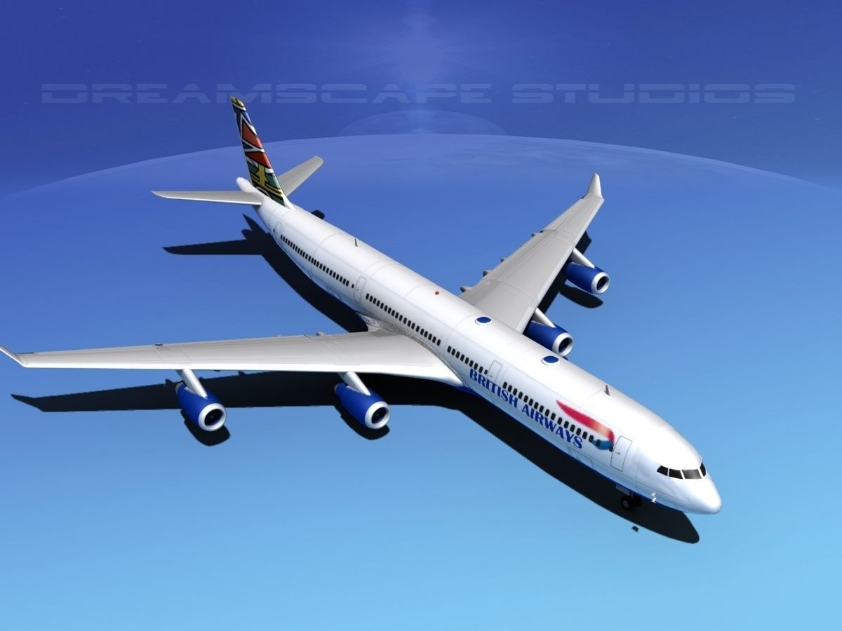 Airbus A340-600 British Airways 3D model_8