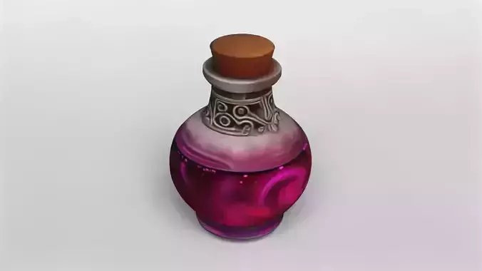 Mystical Purple Potion Bottle