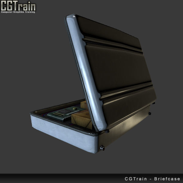 Briefcase with explosives Low-poly 3D model_7