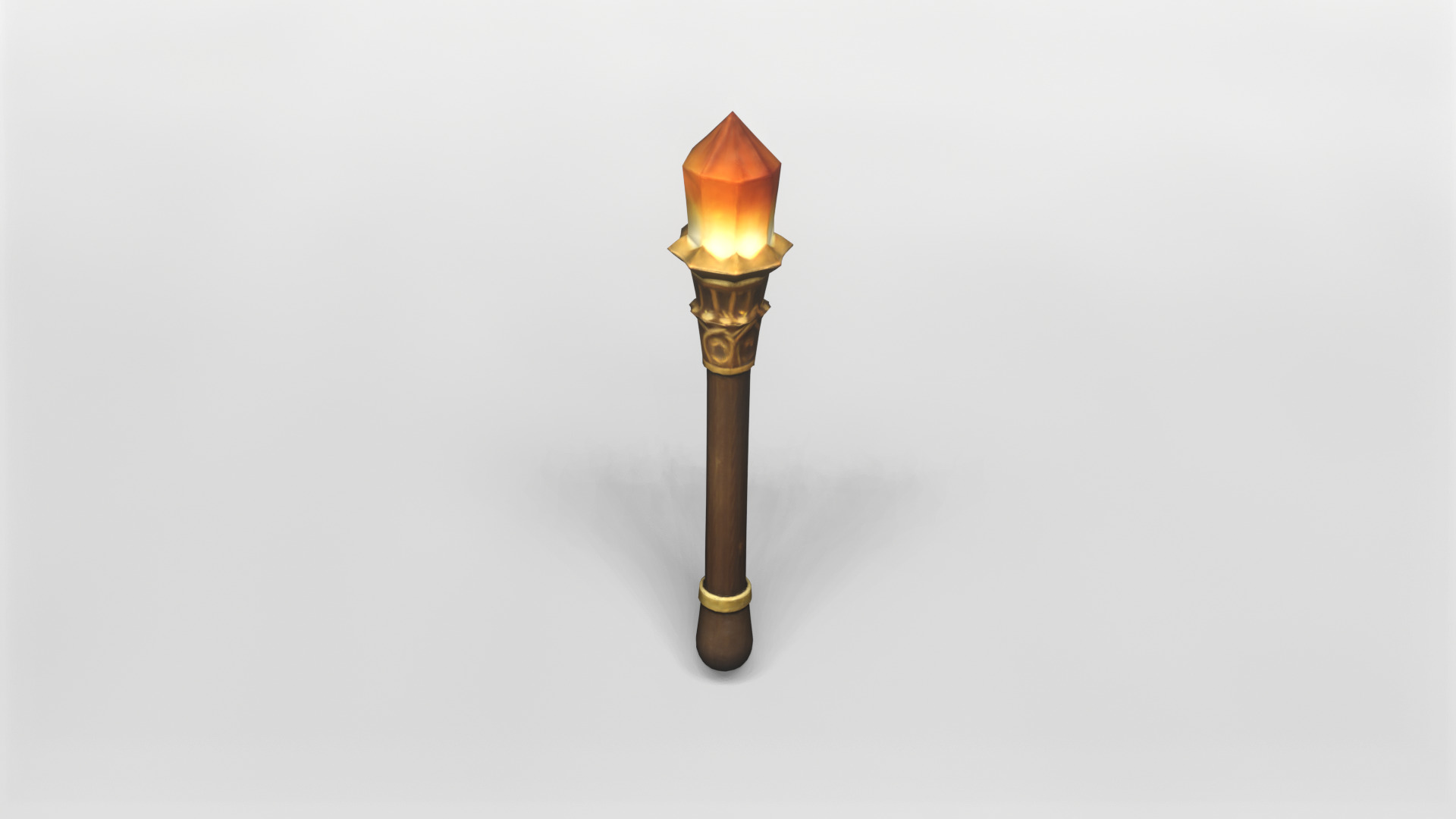Mystical Crystal Staff 3D Model 3D model_3