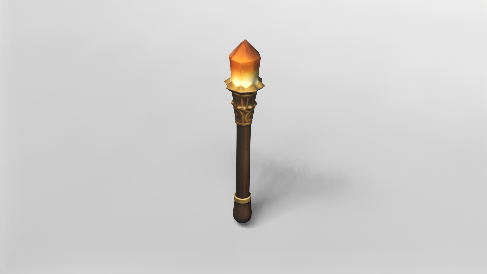 Mystical Crystal Staff 3D Model 3D model_2