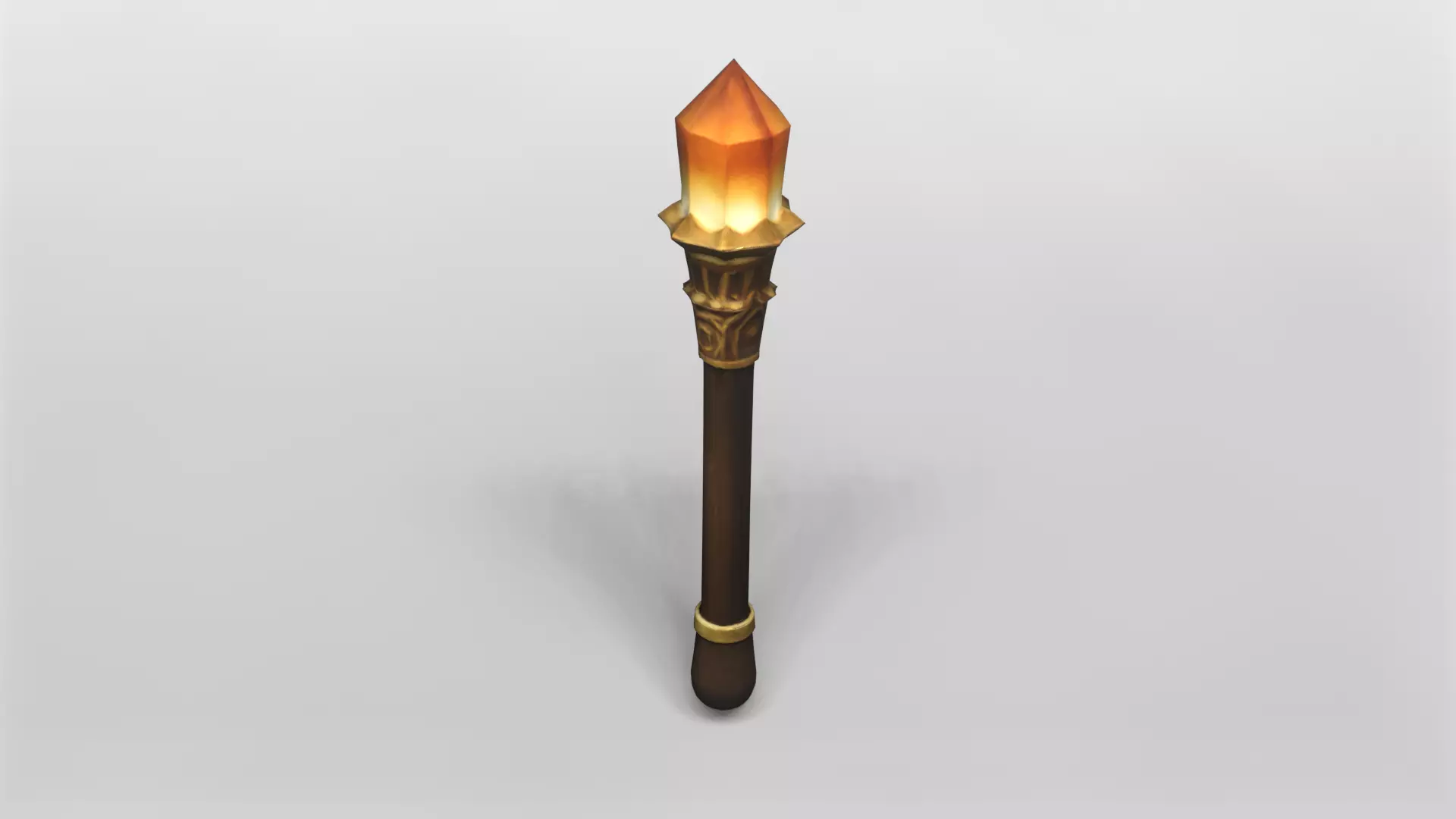 Mystical Crystal Staff 3D Model 3D model_0
