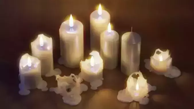 Molten Candle Complete Life Cycle - Burn Stages - Cylindrical A