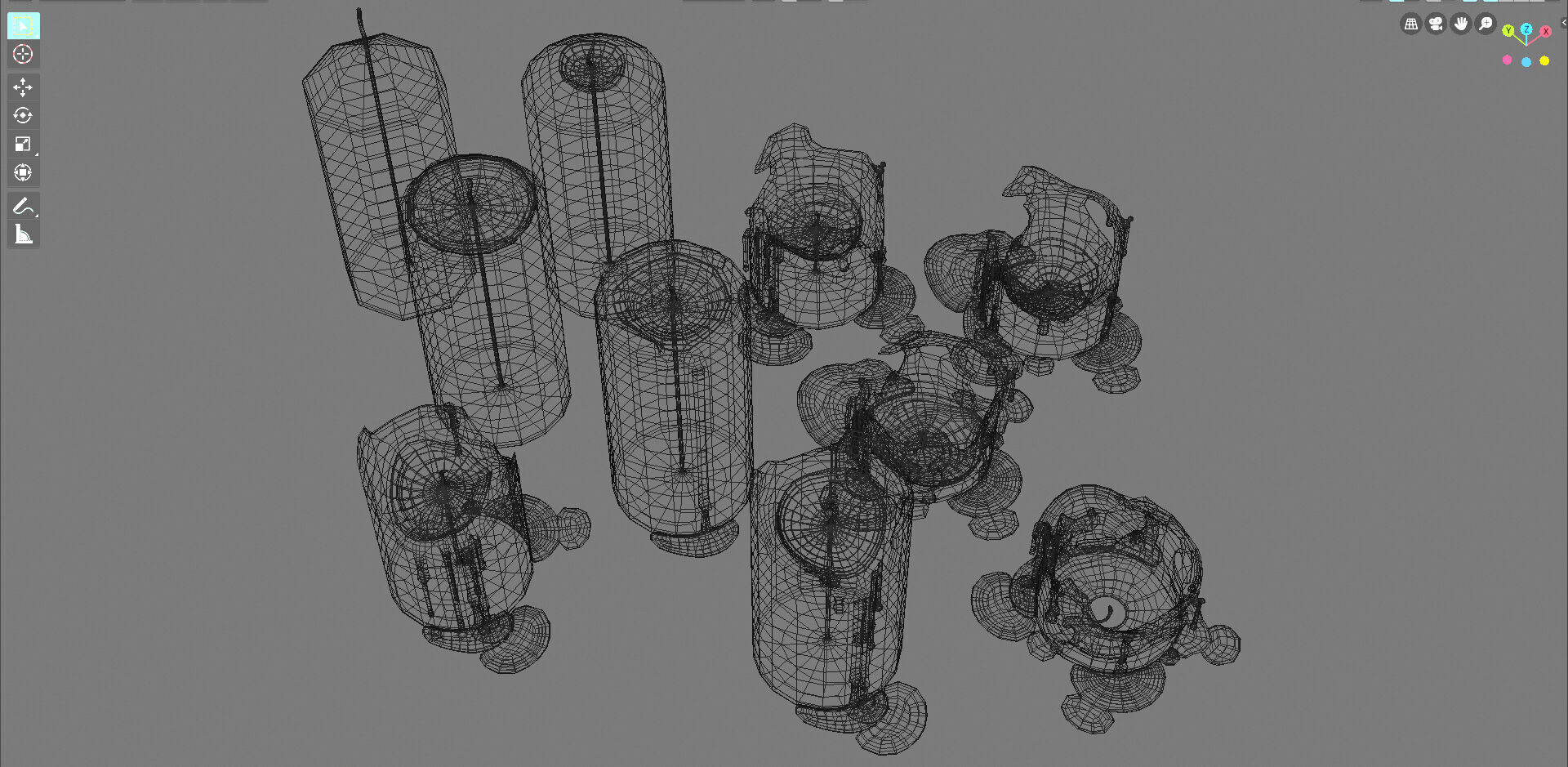 Molten Candle Complete Life Cycle - Burn Stages - Cylindrical A Low-poly 3D model_11