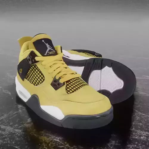 NIKE AIR JORDAN 4 RETRO LIGHTNING 3D SHOES