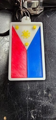 PHILIPPINE NATIONAL FLAG KEYCHAIN 3D print model