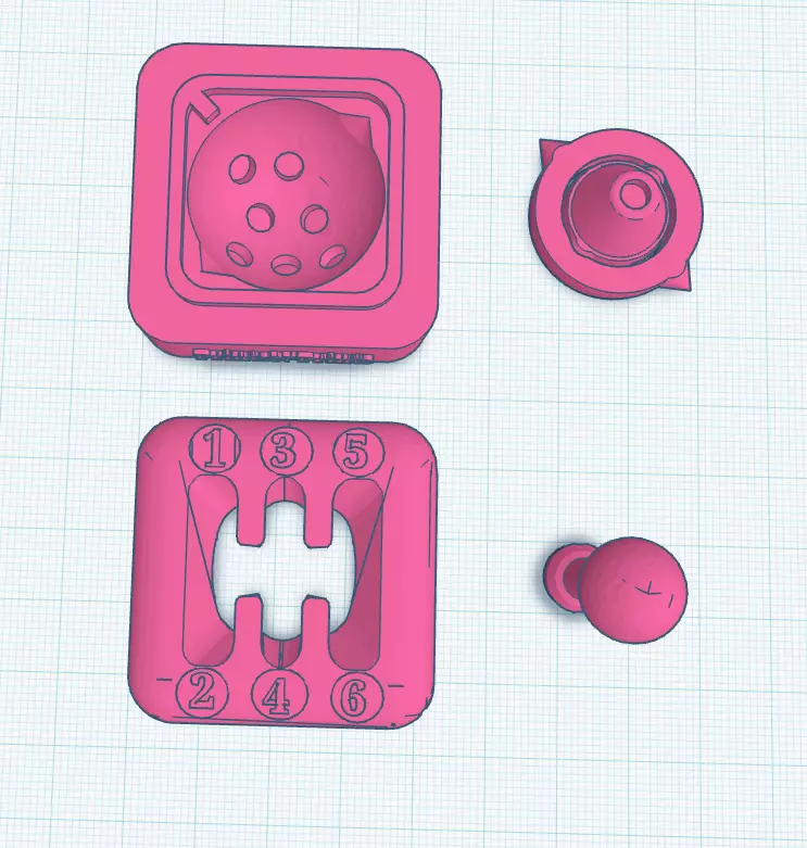 BETTER Stick Shifter Keychain STL V2 3D print model_0