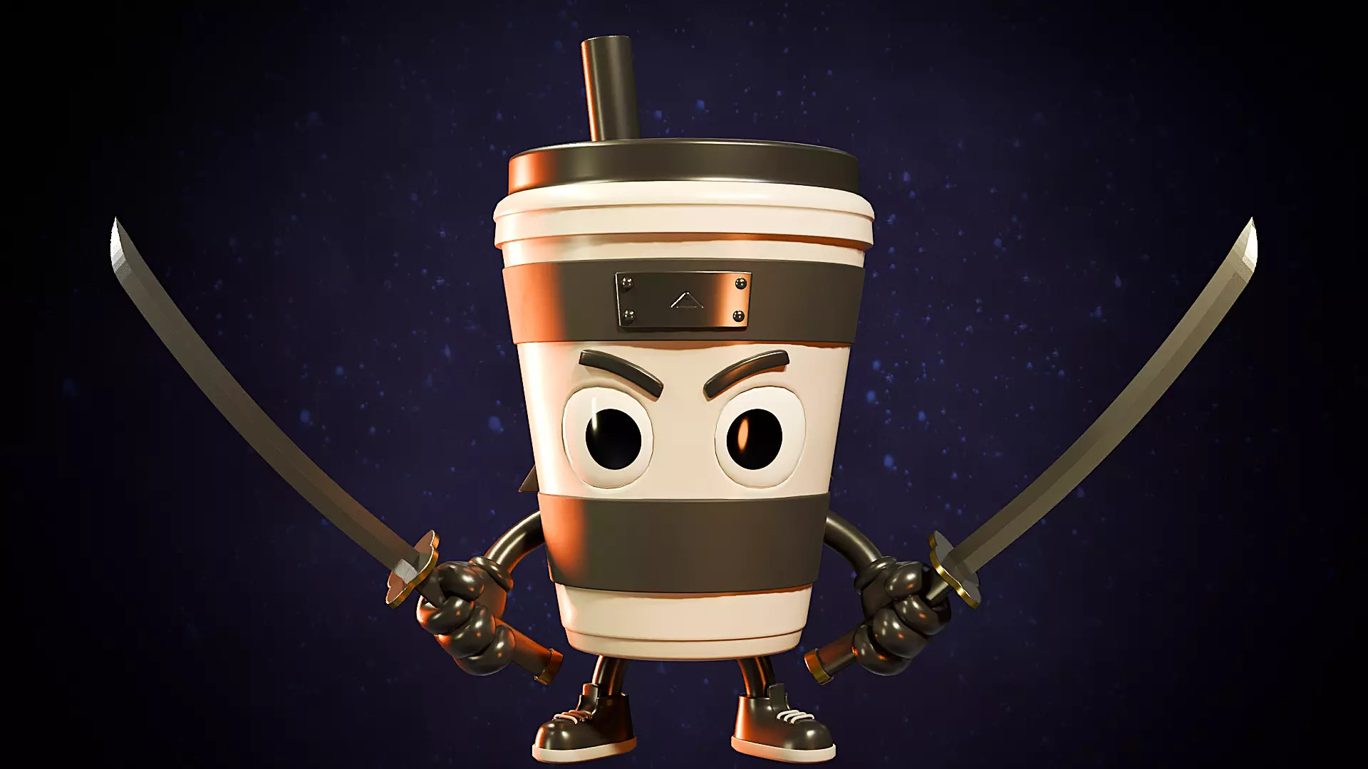 Cappuccino Assassino - Brainrot Meme Low-poly 3D model