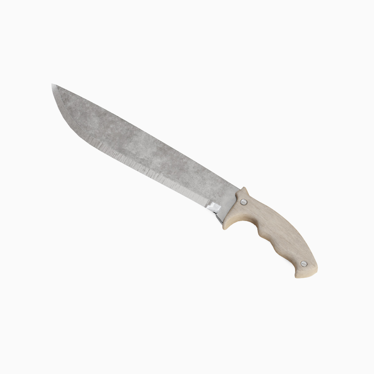 Machete Knife 02 Low-poly 3D model_3