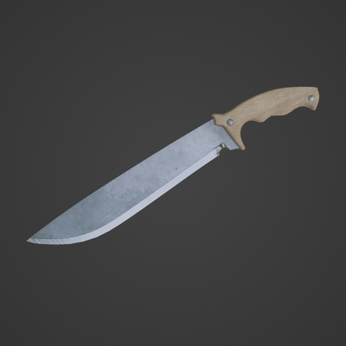 Machete Knife 02 Low-poly 3D model_6