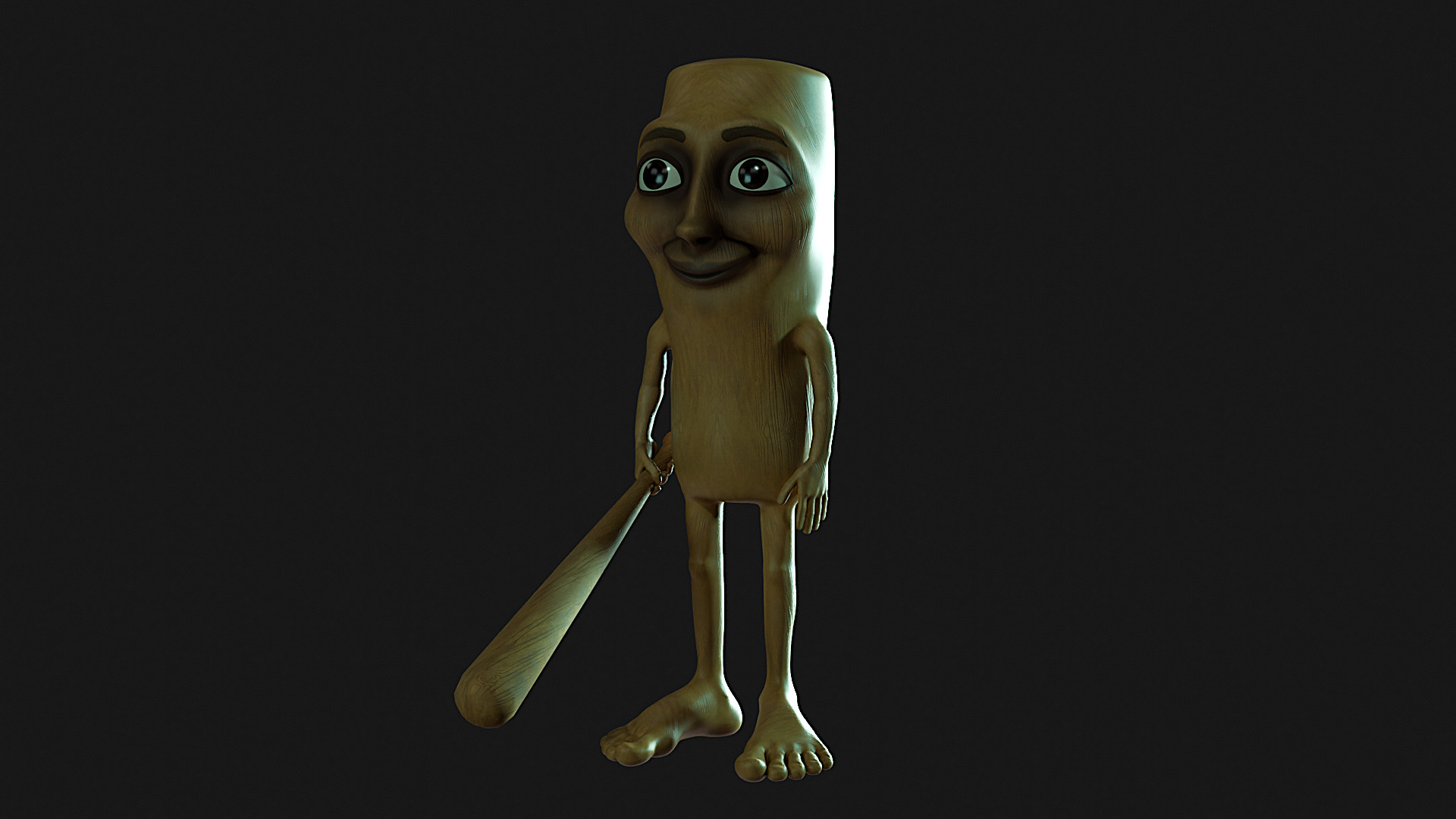 TungTung Sahur - Brainrot Meme Low-poly 3D model_2