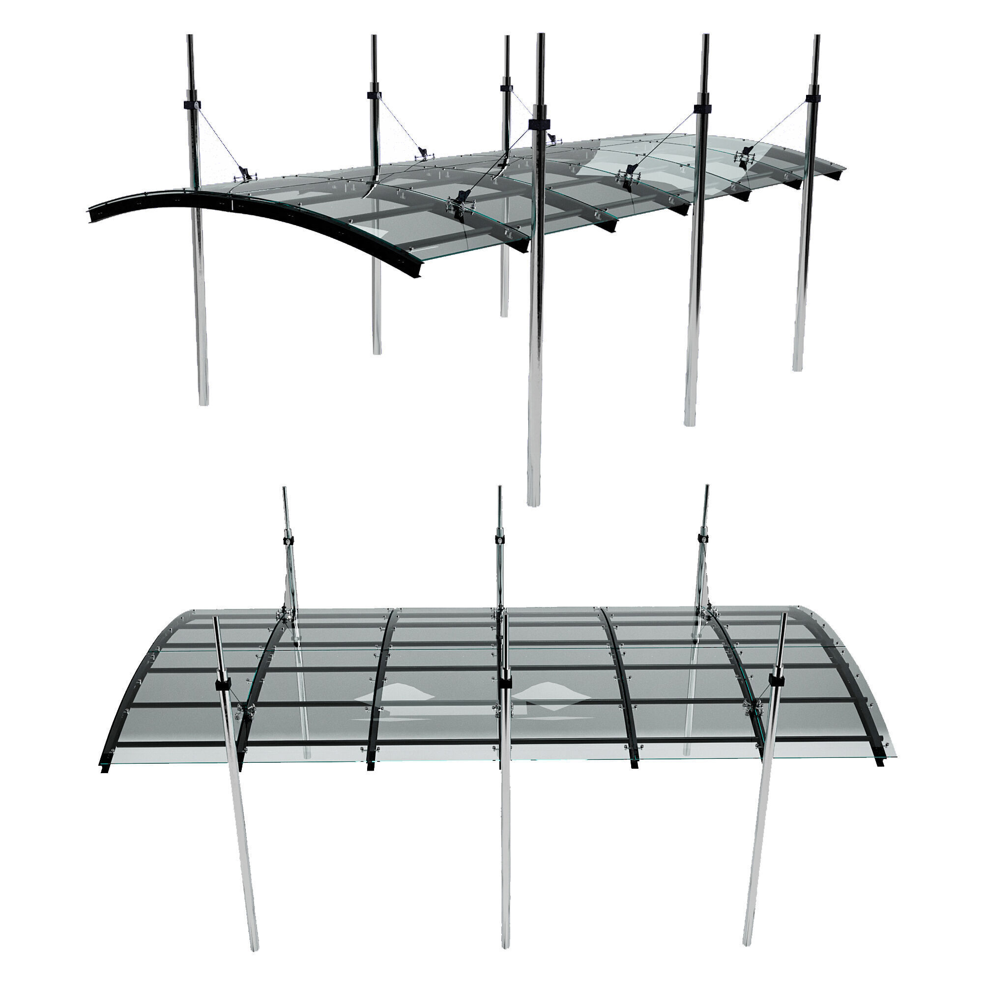 GLASS CANOPY NO12 A 3D model_2