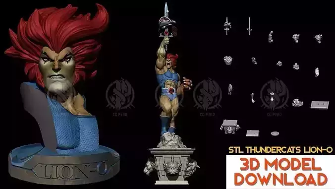 Lion O from Thundercats STL files for 3d printing