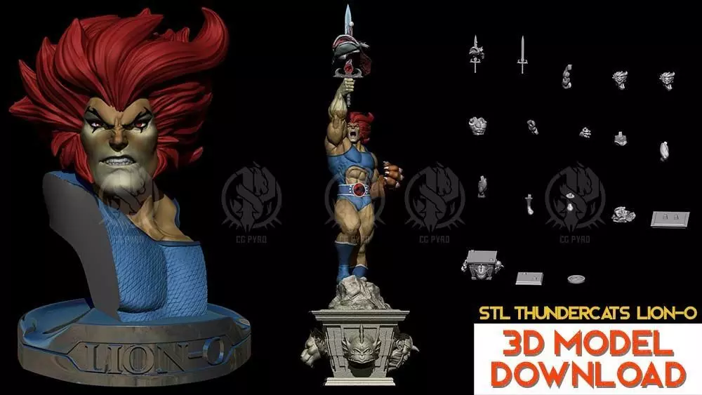 Lion O from Thundercats STL files for 3d printing 3D print model