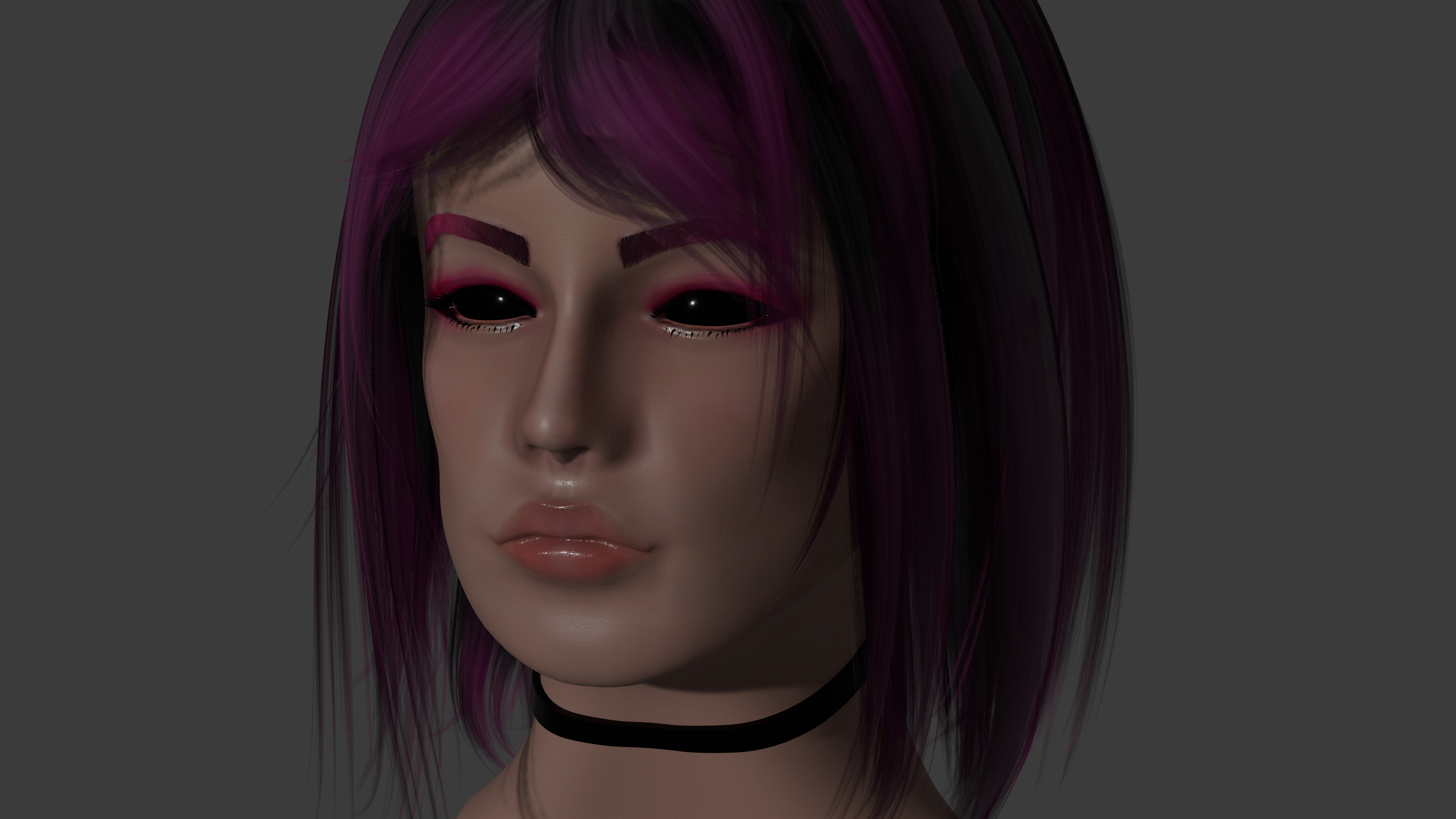 Demon Girl Low-poly 3D model_3