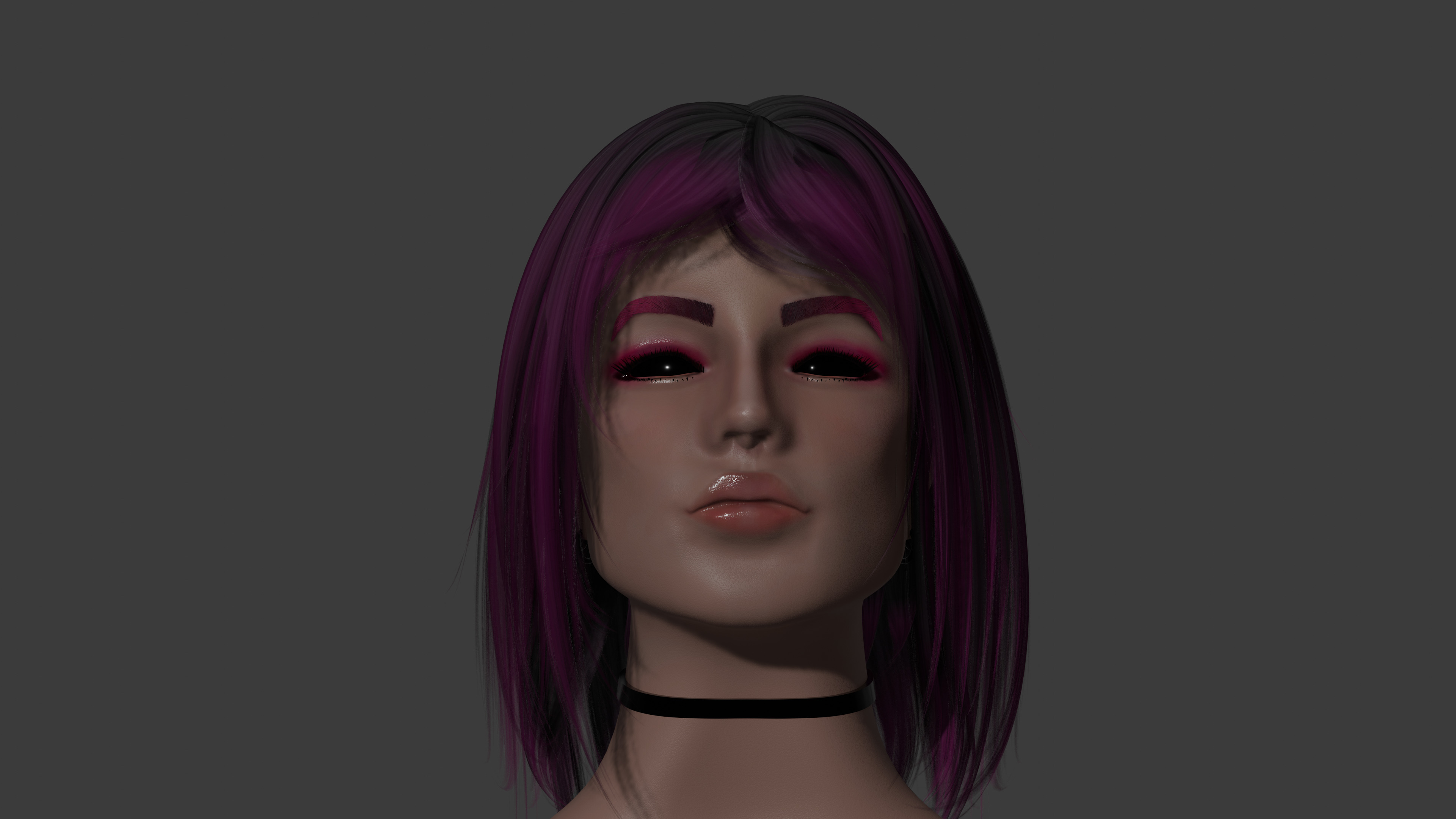 Demon Girl Low-poly 3D model_1