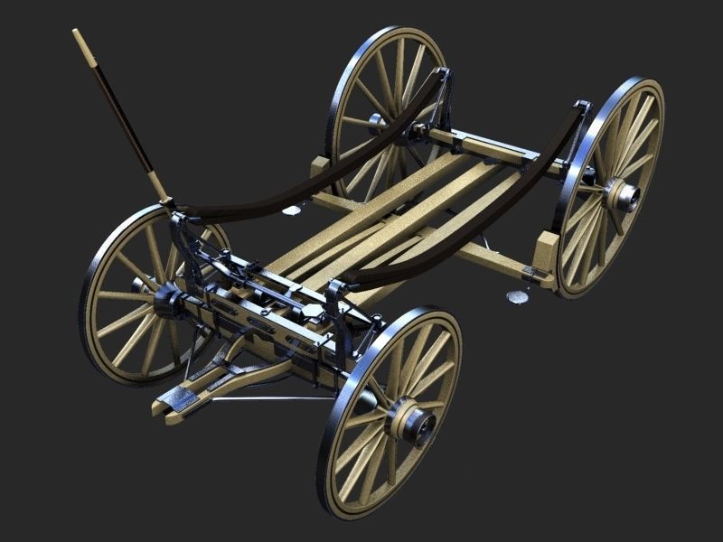 Abbott Downing Stage Coach Horse Carriage 3D model_8