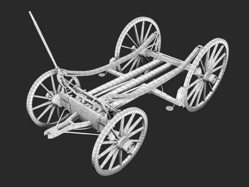 Abbott Downing Stage Coach Horse Carriage 3D model_7