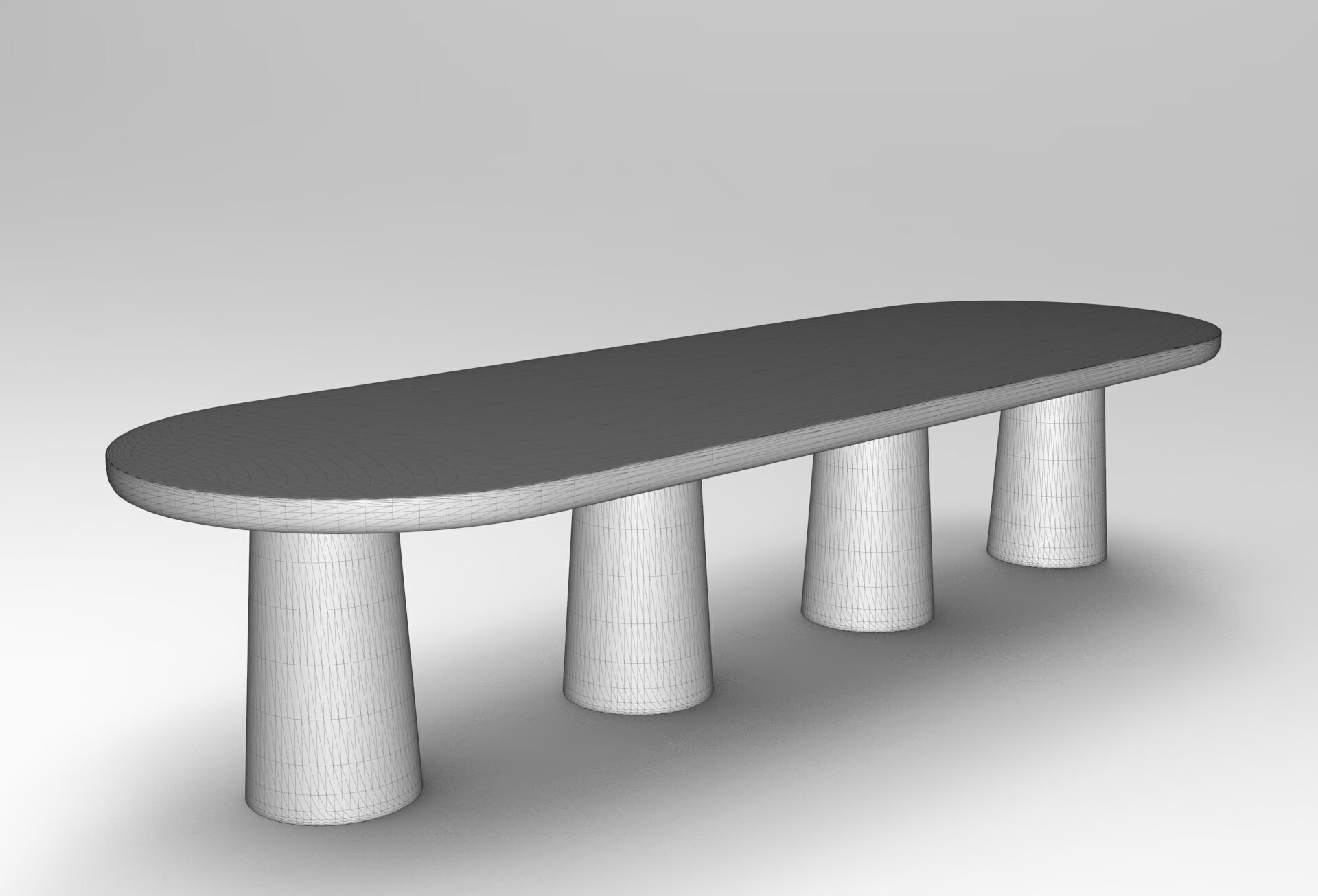 Zuha Dining Table Low-poly 3D model_5