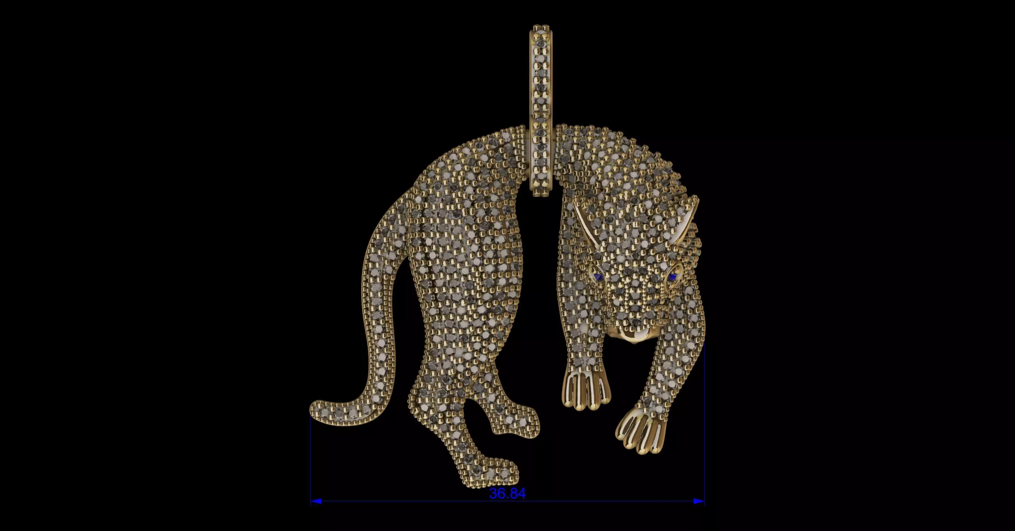 pendant panther 3D print model