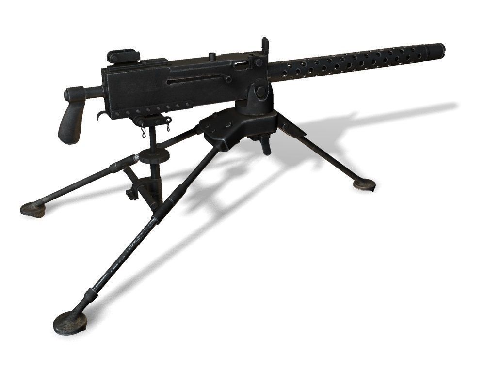 M1919 Browning Machine Gun 3D model_3