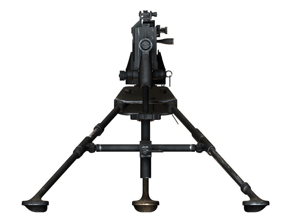 M1919 Browning Machine Gun 3D model_5