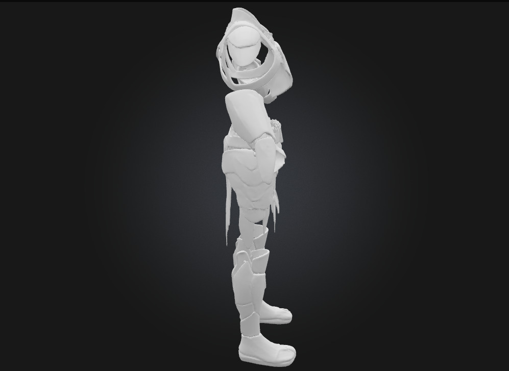 Assassins Exosuit Armor  Silent Power in a Futuristic Shell 3D model_8