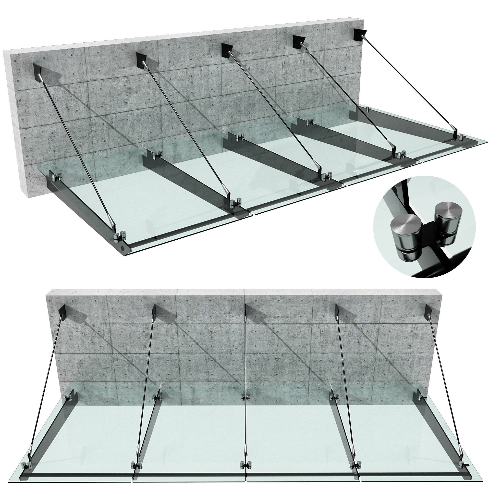 GLASS CANOPY NO14 A 3D model_2