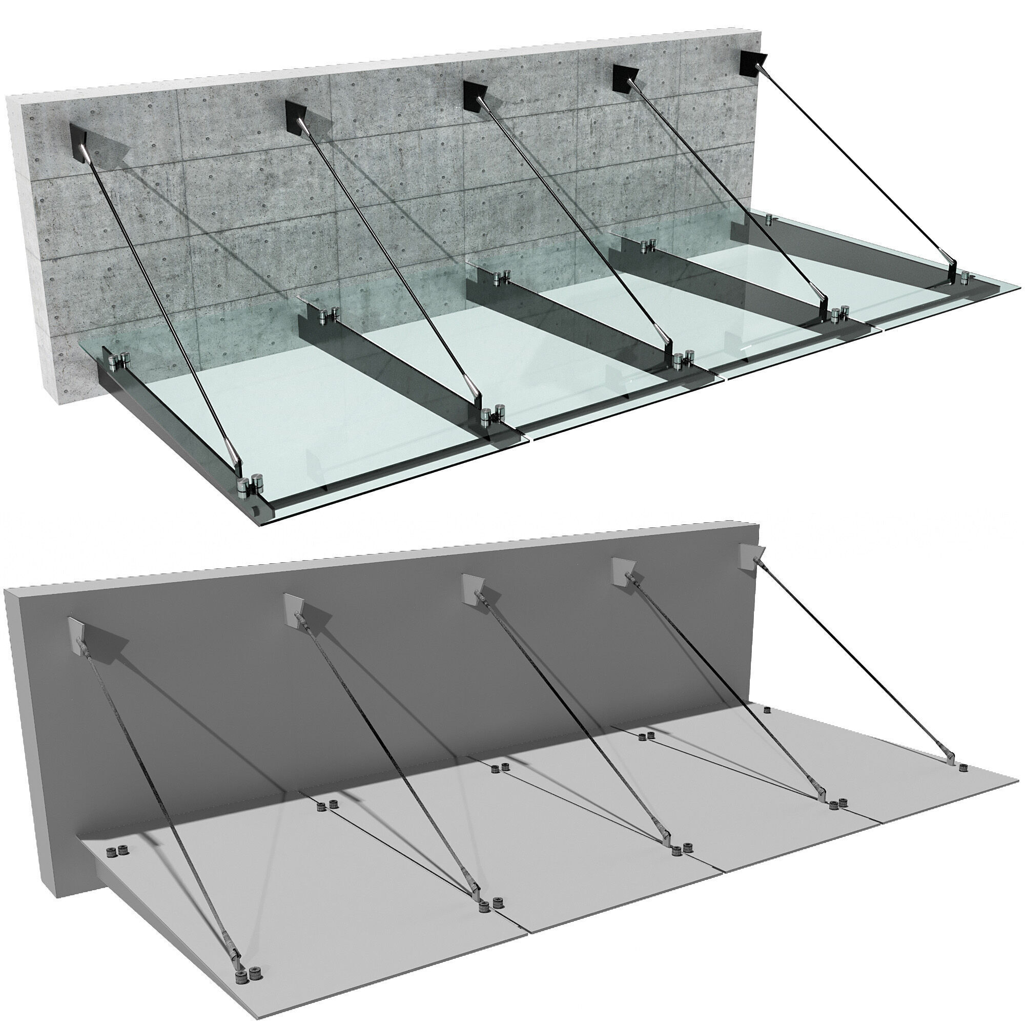 GLASS CANOPY NO14 A 3D model_3