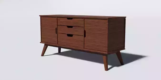 Mid-Century Modern Wood Sideboard
