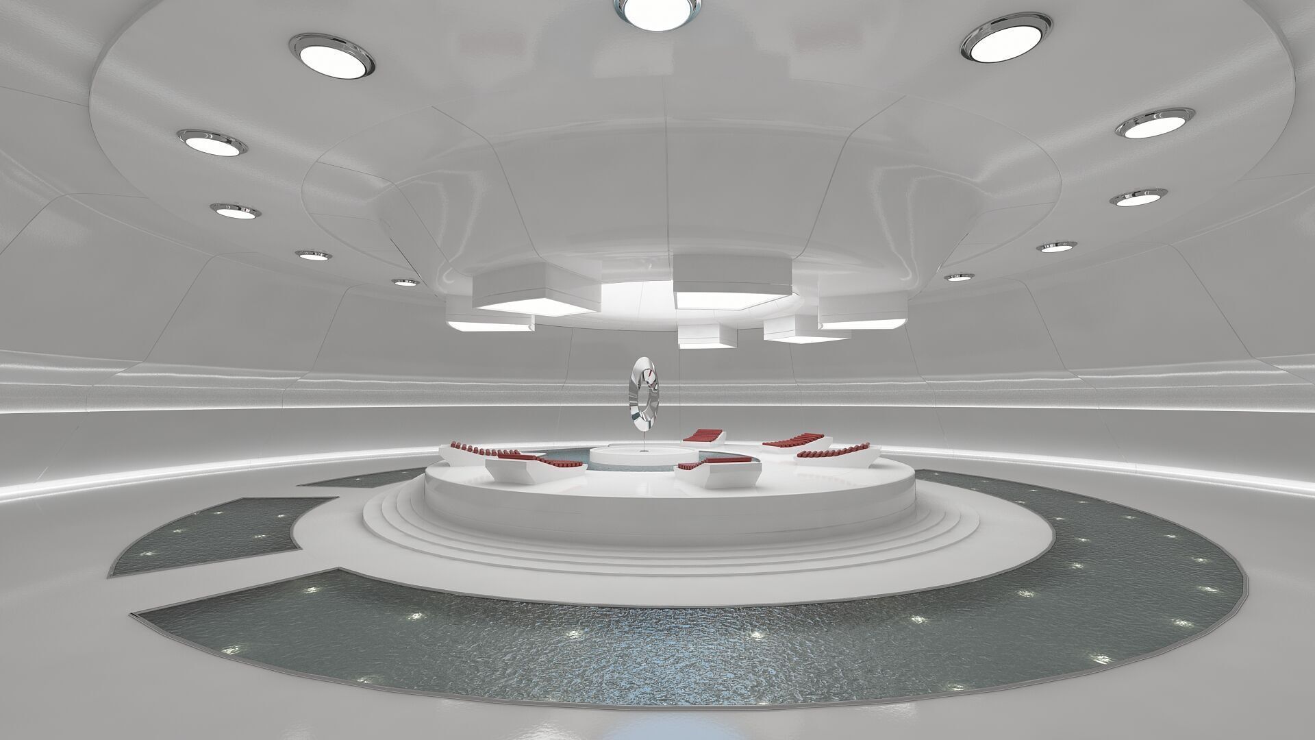 White Sci-fi Light Therapy Room 3D model_6
