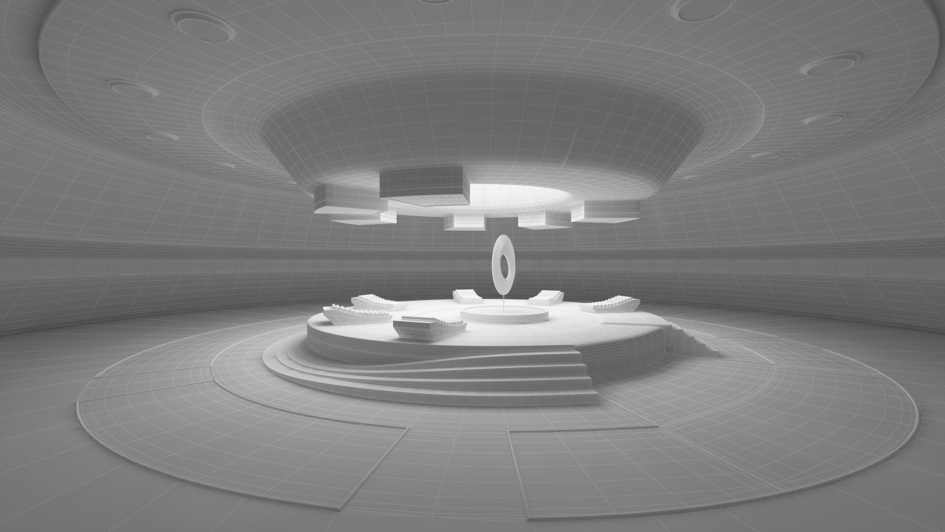 White Sci-fi Light Therapy Room 3D model_10