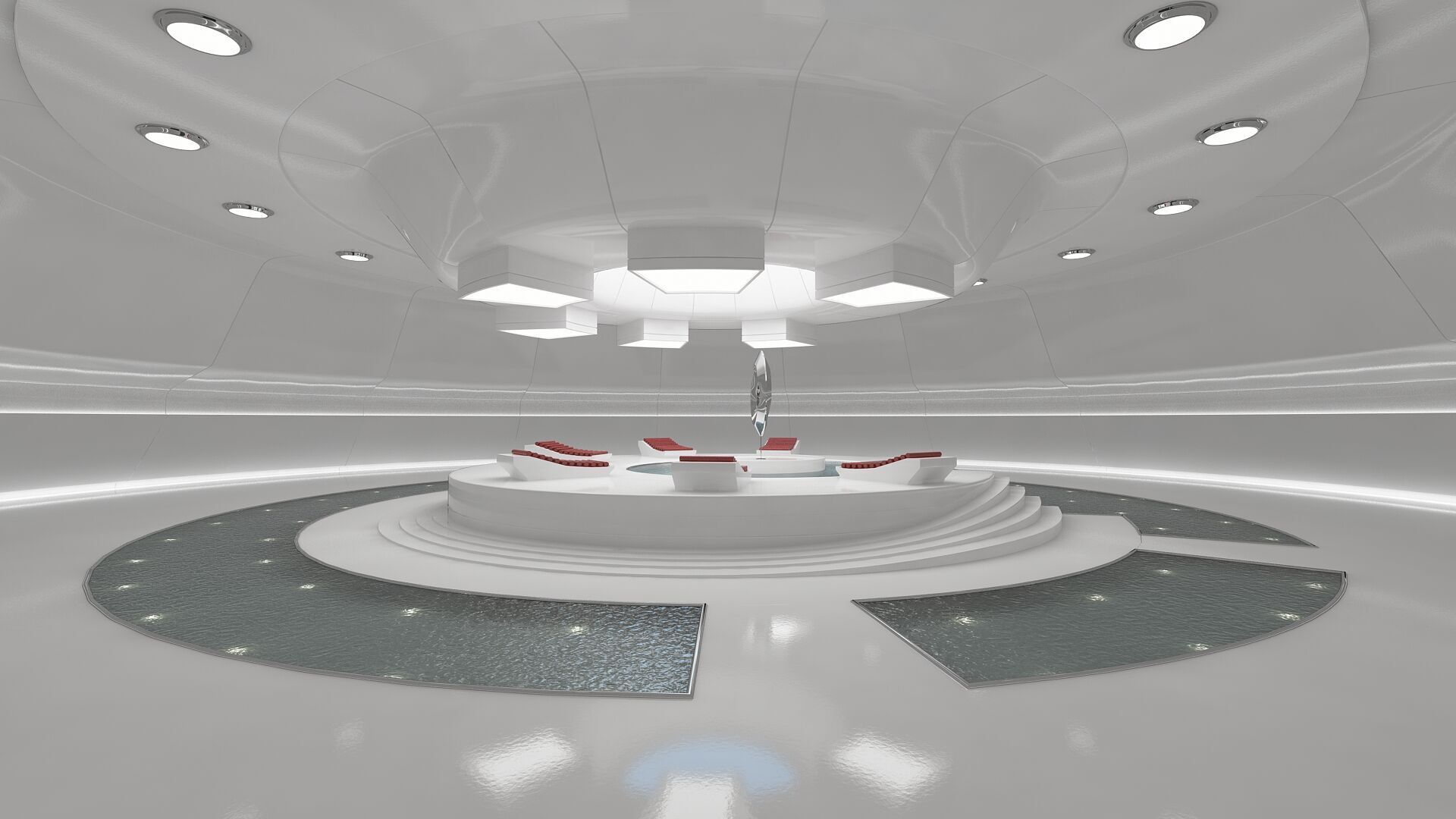 White Sci-fi Light Therapy Room 3D model_3